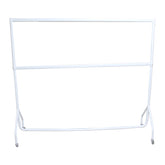 White  Heavy Duty Clothes Rail Double Hanging 2Tier Storage